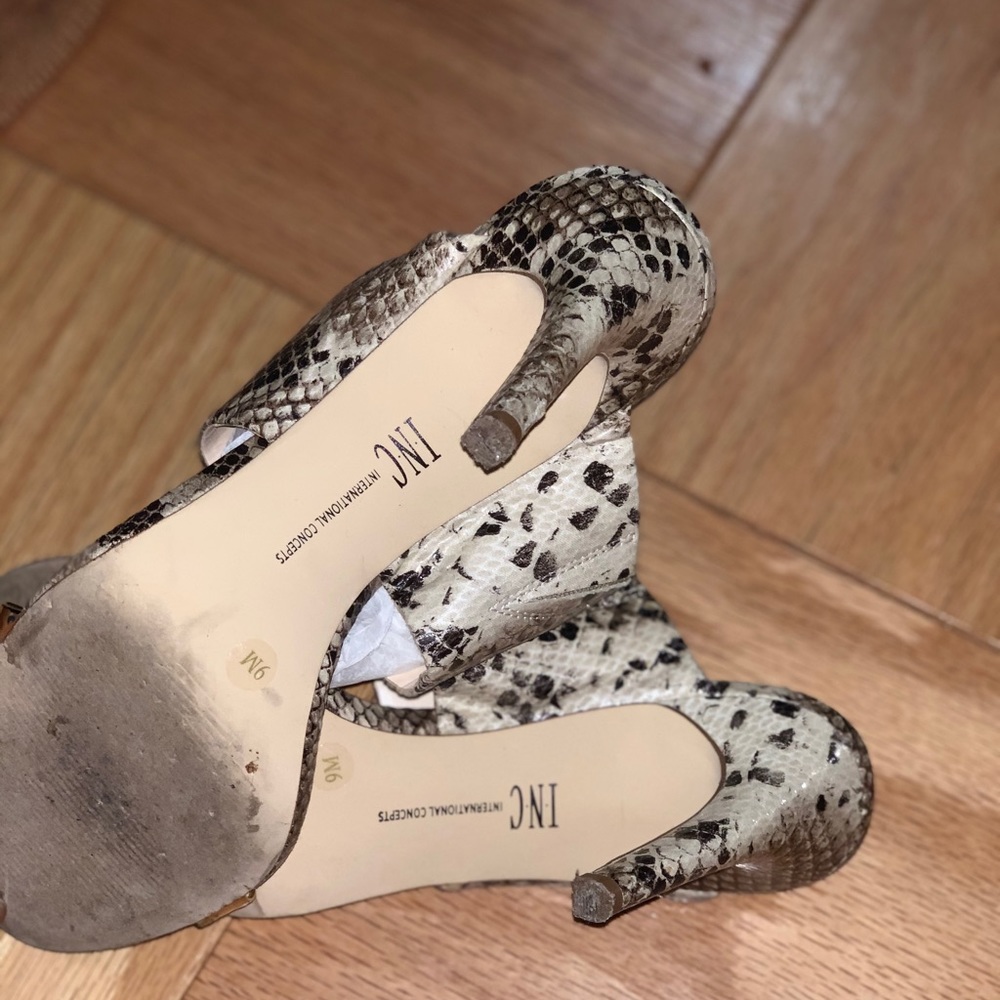 Inc Python Heel Mules - image 6